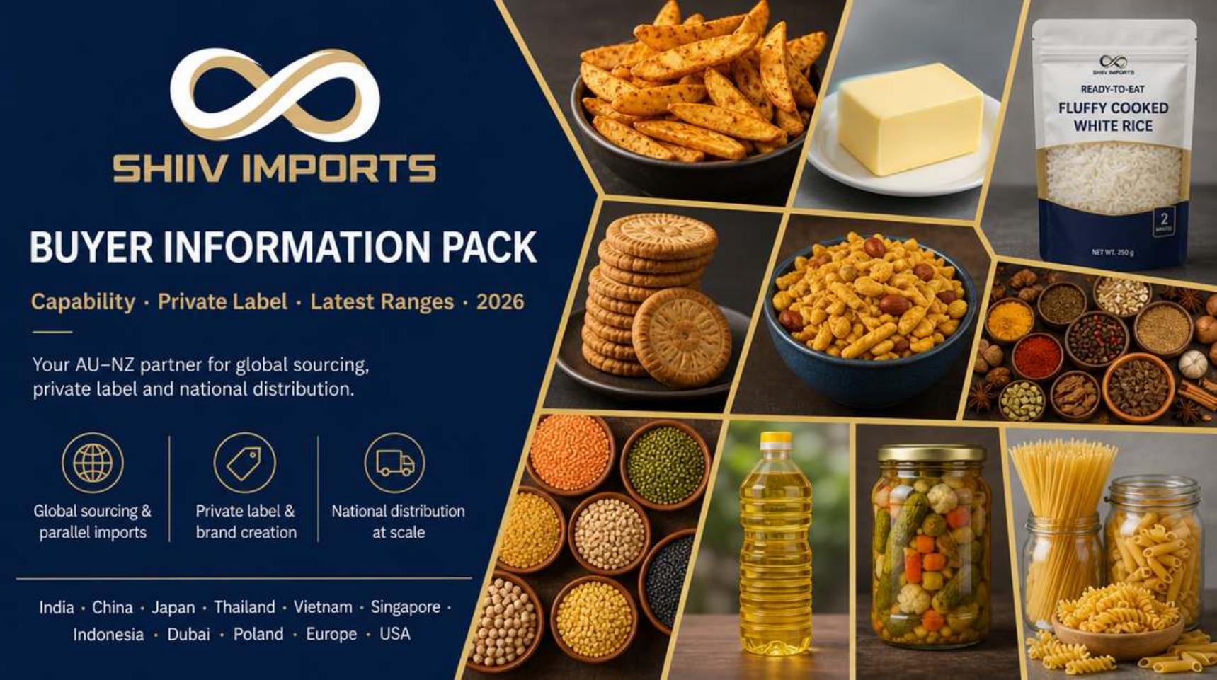 Cover of the Shiiv Imports Buyer Information Pack, 2026